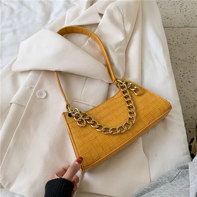 Vintage all match one shoulder armpit bag Yellow - Shop at LoveMi