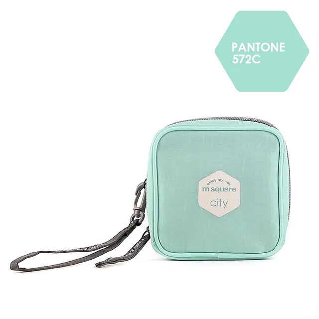 Handbag Female Small Bag Handbag Canvas Hand Carry Sanitary Napkin Key Light Blue - Shop at LoveMi