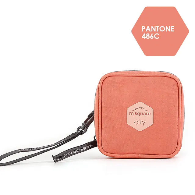 Handbag Female Small Bag Handbag Canvas Hand Carry Sanitary Napkin Key Peach Powder - Shop at LoveMi