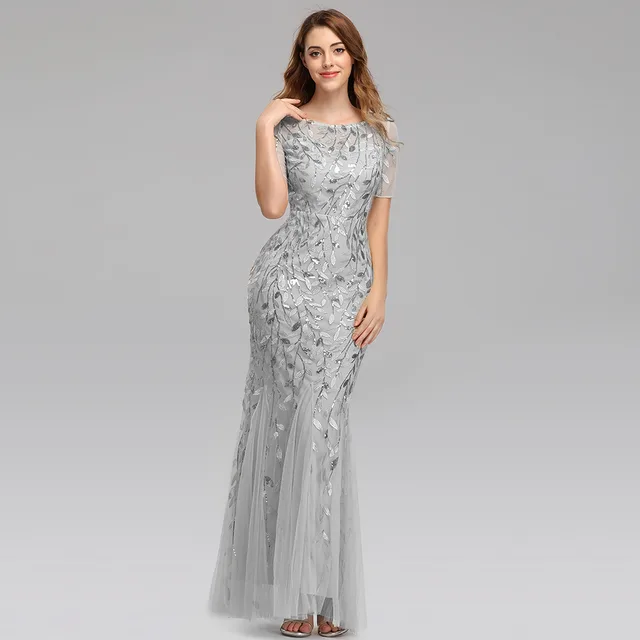 Evening Dress Silver - Shop at LoveMi