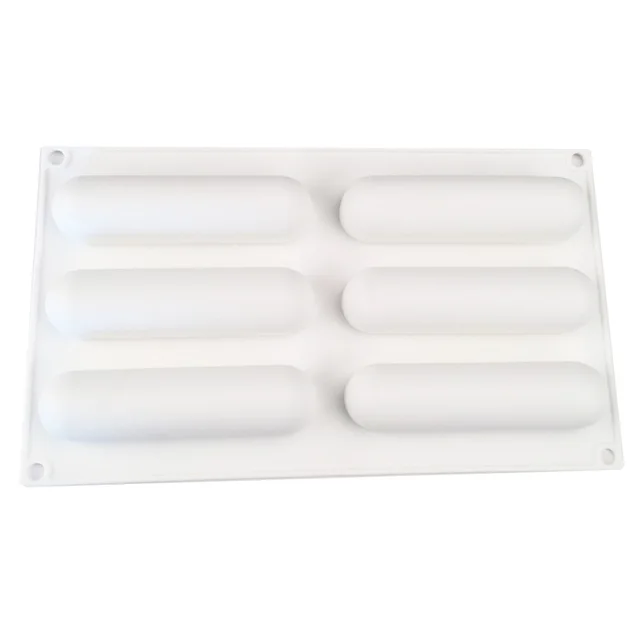 Strip Oval Silicone Mousse Cake Baking Mould White - Shop at LoveMi