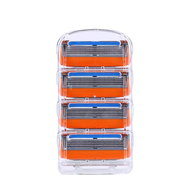 Five Layer Manual Shaving Razor Blade 4 Simple Boxed Orange Spot Default - Shop at LoveMi
