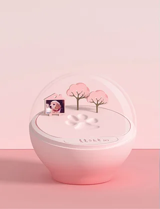 Pet Paw Print Memorial Pad - Pink