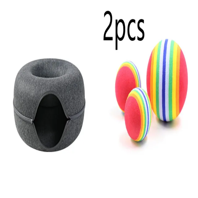 Four Seasons Available Cat Nest Round Woolen Felt Pet Dual use Cat Nest Tunnel Interactive Training Toy Grey Felt Cat Nest Black Set - Shop at LoveMi