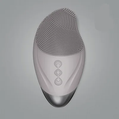 Heated electric silicone cleansing instrument Grey - Shop at LoveMi