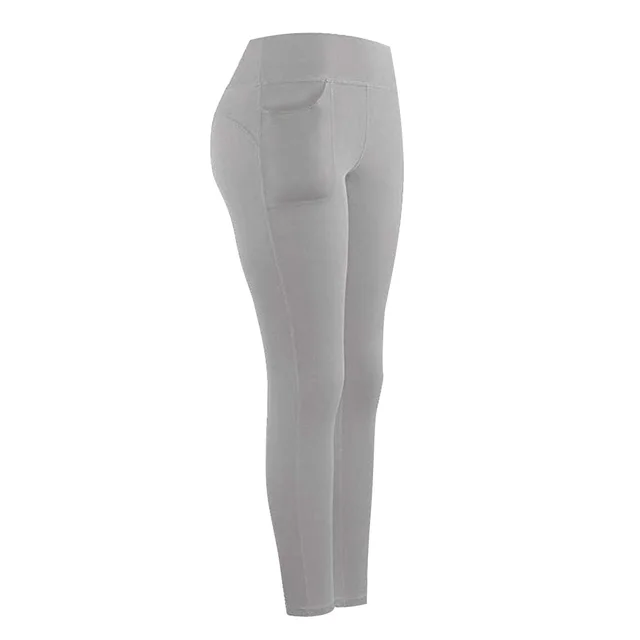 Hip pocket yoga pants Light Grey - Shop at LoveMi
