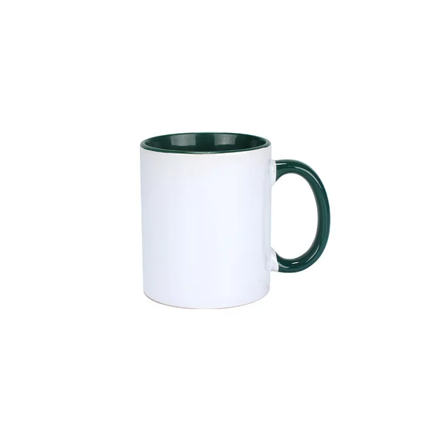 Thermal transfer color handle inner color coated cup Army Green - Shop at LoveMi