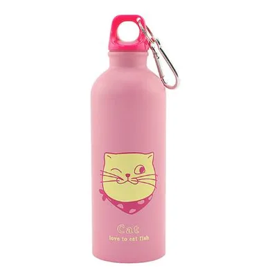 500ml Cartoon Animals Water Bottle Portable Sports Bottle Cat - Shop at LoveMi