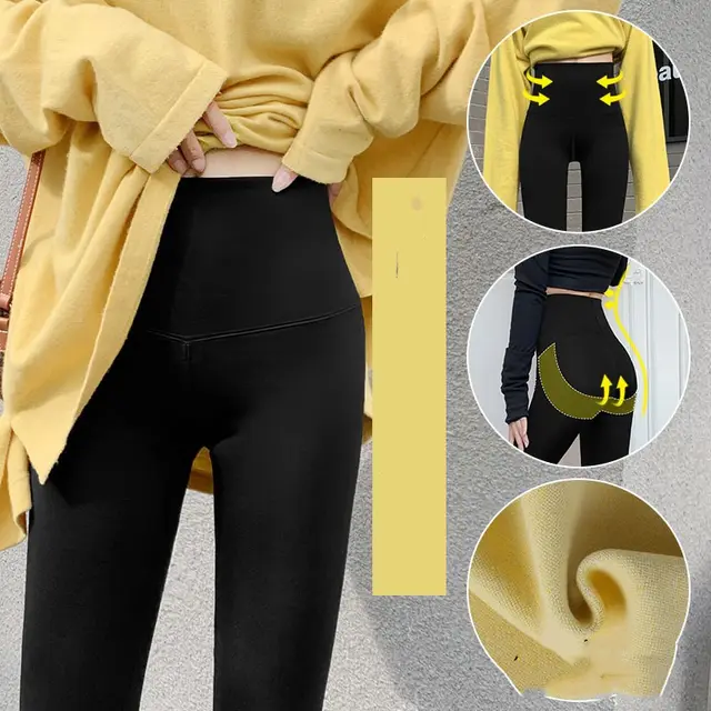 Shark skin leggings women wear thin autumn tights A Yellow - Shop at LoveMi