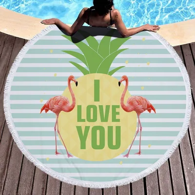 Flamingo round beach towel 4 Style 150X150Cm - Shop at LoveMi