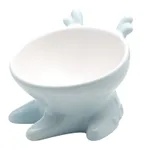 Ceramic pet bowl oblique mouth cat bowl - Fawn Blue