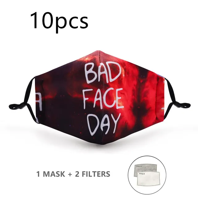 Three layer printed adjustable ear hook cotton mask S0482A808 Style - Shop at LoveMi