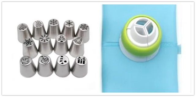 3 in one LIMITED EDITION CHRISTMAS STYLE Stainless Steel Cake Decorating Nozzle 15 Pcs - Shop at LoveMi