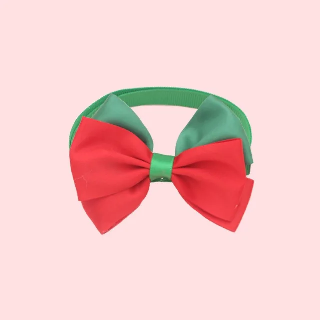 Christmas Adjustable Cat Dog Collar Holiday Cats Dog Bow Tie Pet Neck Strap Cat Dog Grooming Accessories Puppy Cat Necklace 18 Style - Shop at LoveMi