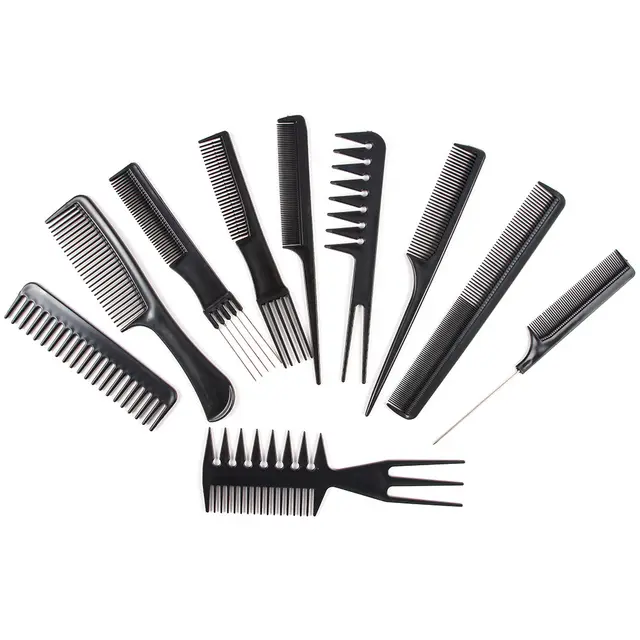 Hair Comb Ten Piece Set Black - Shop at LoveMi