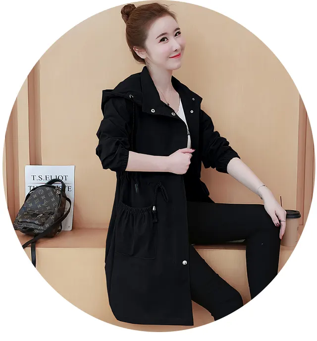 Casual Hooded Fashion Coat Black - Shop at LoveMi