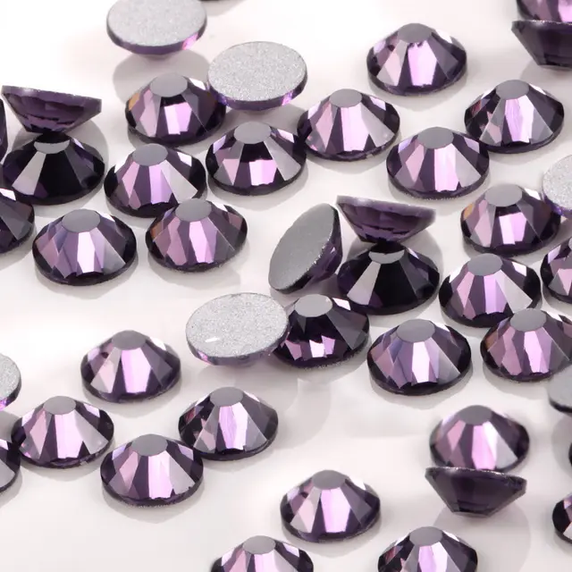 Nail drill glass flat drill rhinestone Lotus Purple - Shop at LoveMi