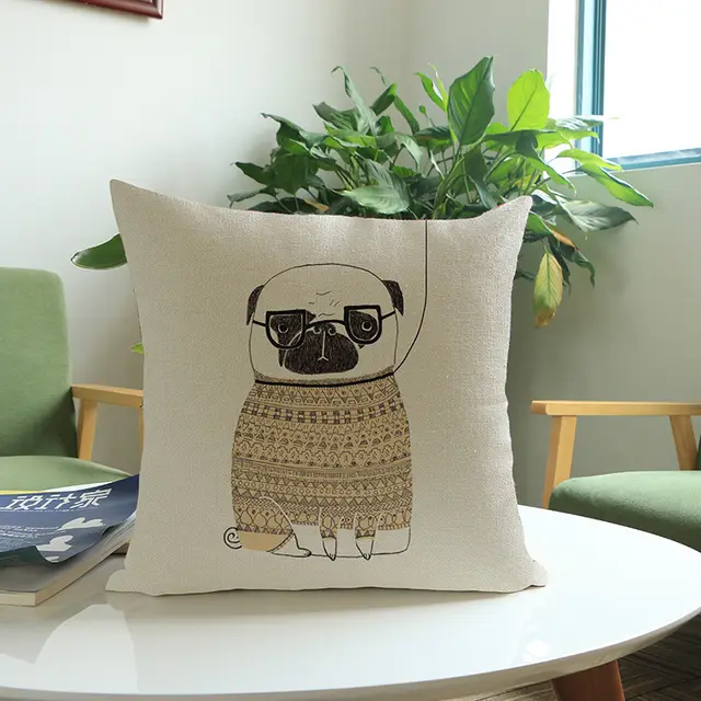 Printed cotton and linen cushion cover Style A - Shop at LoveMi