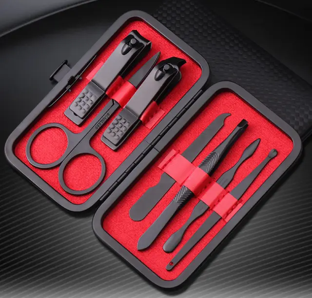 7 nail clippers Nail Manicure Set knife eyebrow set function Manicure Manicure Kit - 2Pc