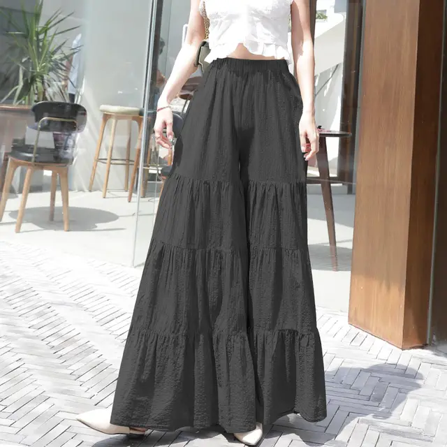 High Waist Wide Leg Pants Black - Shop at LoveMi