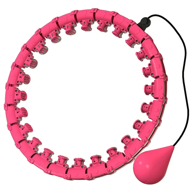 The Bew Thin waisted Hoop Won't Fall Off 28 Sections Pink Solid - Shop at LoveMi