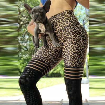 Leopard print skinny sports leggings Leopard Print - Shop at LoveMi