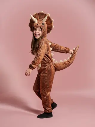 Tyrannosaure & Triceratops Costume pour fille et garçon cosplay enfants mignon Animal mascotte enfant dinosaure combinaison Costumes de fête de noë...