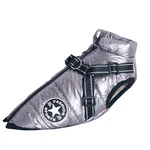 Large Pet Dog Jackets Winter Warm Dogs Clothes Coats - Silver Grey