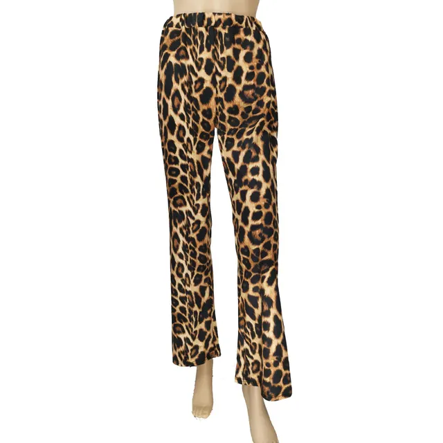 Slim leopard flare pants Leopard Print Multi - Shop at LoveMi
