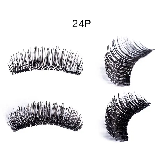 3D double magnet false eyelashes 24P double magnet false Mascara free magnetic false eyelash double magnet eyelashes 24P - Shop at LoveMi