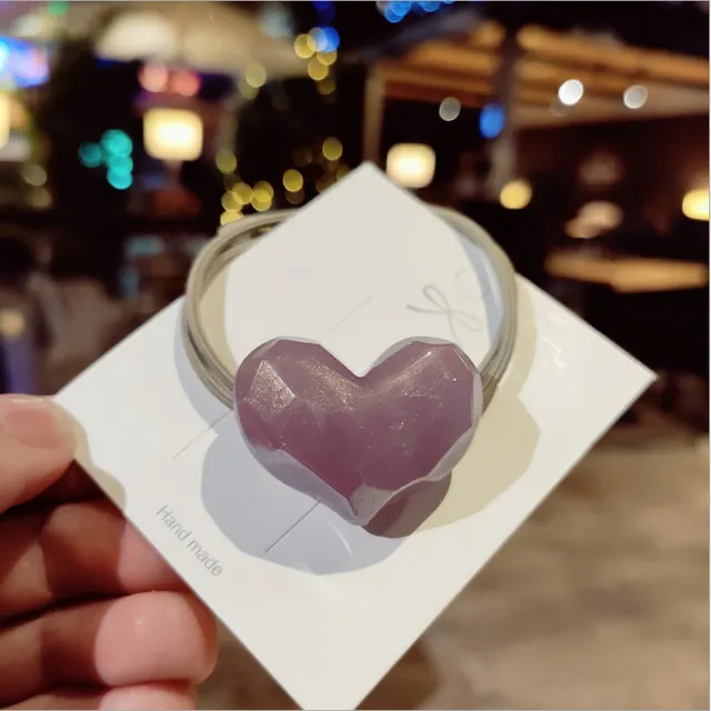 Star tie hair rubber band head jewelry Purple Love - Shop at LoveMi