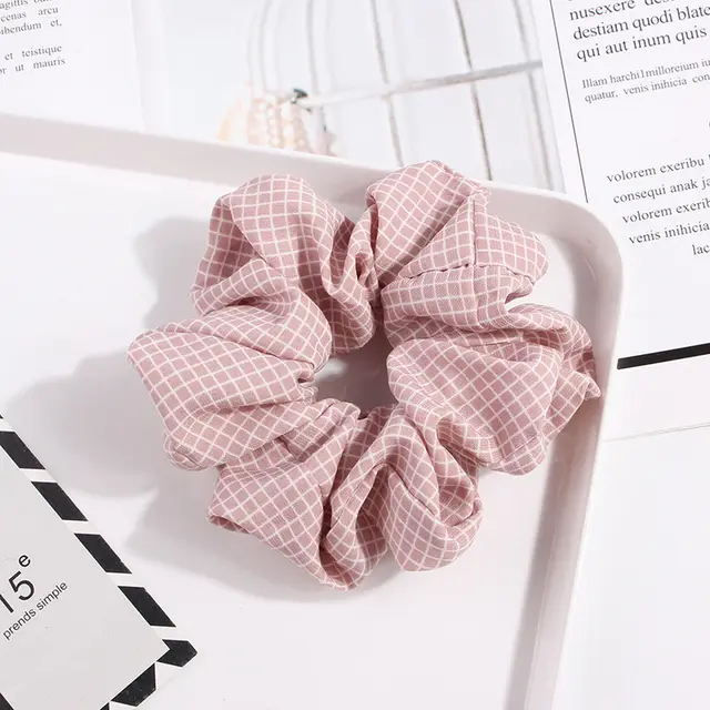 Large intestine hair ring flower Pink - Shop at LoveMi