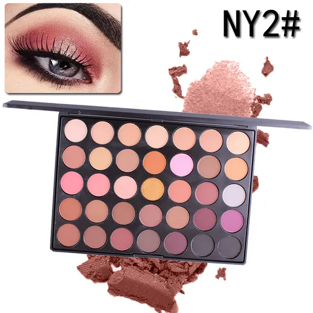 New 35 Colors of Shimmer Matte Shadow Eyeshadow Palette The Palette B Ny2 - Shop at LoveMi
