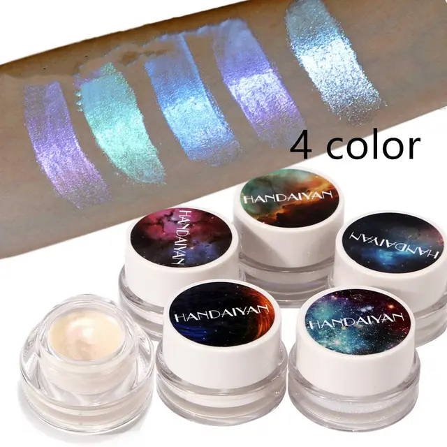 5 Colors Aurora Chameleon Highlighter 3D Shine Shimmer Eyeshadow Bronzer Contour Cream Rainbow Highlighting Beauty Cosmetics 4 Color - Shop at LoveMi
