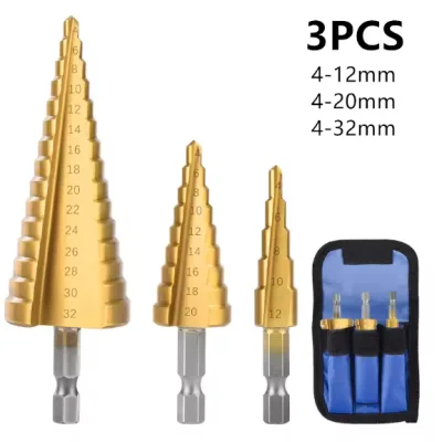Shank Step Drill Pagoda Drill Twist Drill Plate Hole Opener Set1 - Shop at LoveMi