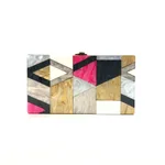 Multicolored Contrast Acrylic Clutch Bag - Colorful - View 1