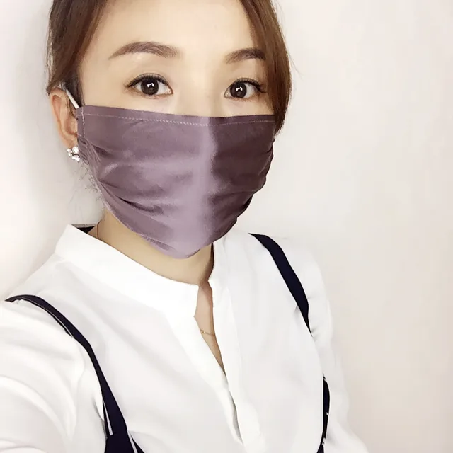 Summer single layer silk mask Dark Brown - Shop at LoveMi