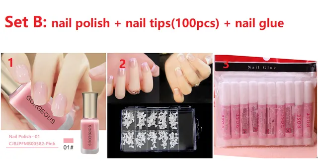 Translucent jelly nail polish Set B 3Sets - Shop at LoveMi