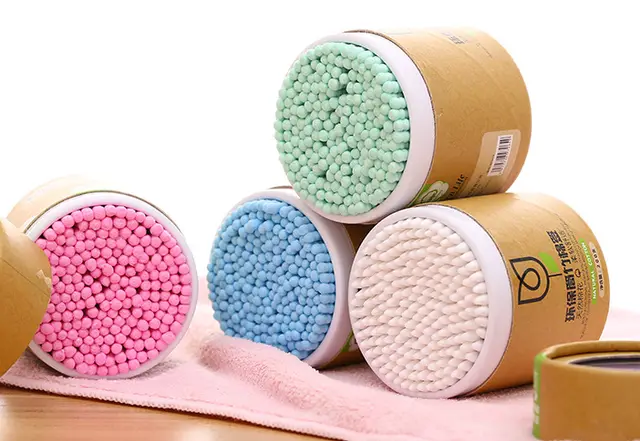 Makeup big cotton swab, ear cotton swab, disposable cotton swab Pink+Blue+Green - Shop at LoveMi