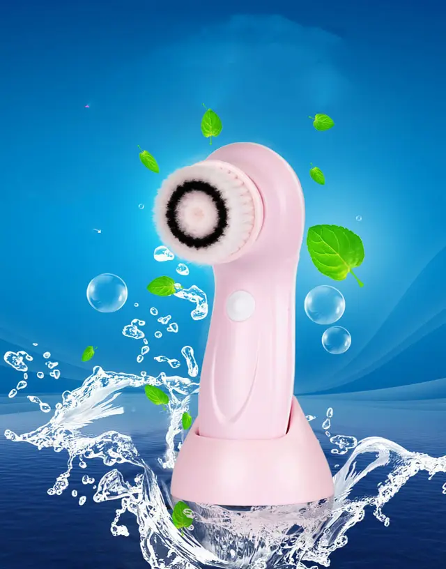 Cleansing instrument waterproof face wash meter Pink - Shop at LoveMi