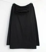 New Large Size High Neck Round Neck T-shirt Women - Black