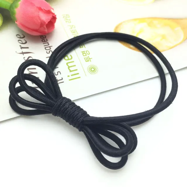Handmade bow rubber band Black - Shop at LoveMi