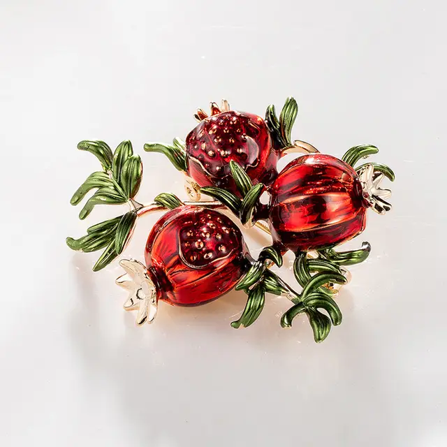 Dripping pomegranate corsage Vintage brooch Red - Shop at LoveMi