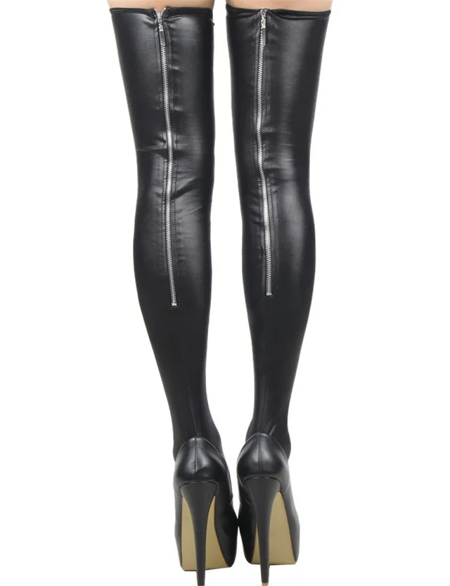 Metal decorative high top socks Black - Shop at LoveMi