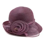 Sun Hat, Sun Hat, Beach Hat, Big Brim Hat - Purple