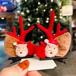 Christmas Hairpin Duck Clip Headdress Snowman Cute Antler Clip Hair Ornament - 8Style