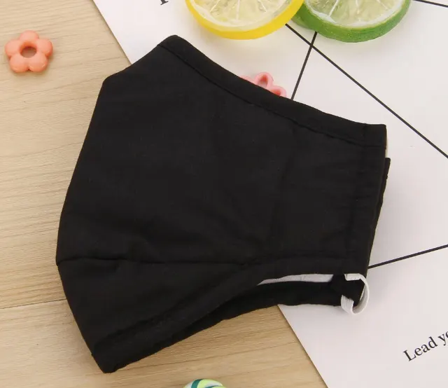 Cotton PM2.5 Black Mouth Mask Anti Dust Mask Activated Carbon Filter Windproof Mouth muffle Bacteria Proof Flu Face Masks Care Black - Shop at LoveMi