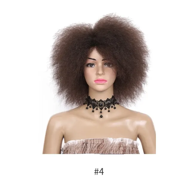 Fluffy curly hair wig 4 Dark Brown - Shop at LoveMi