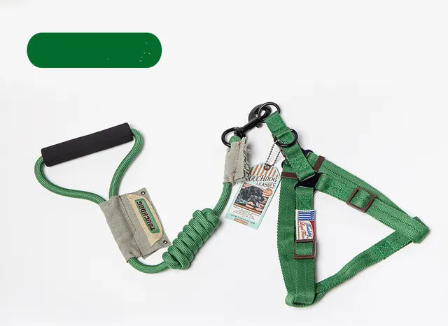 Chest back suit dog leash Green1 - Shop at LoveMi