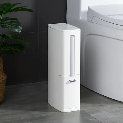 Creative Toilet Brush Trash Cans Garbage Bag Set White - Shop at LoveMi